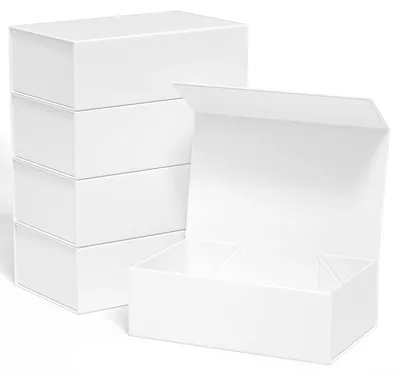Image de Boîte cadeau magnétique blanche (lot de 5)