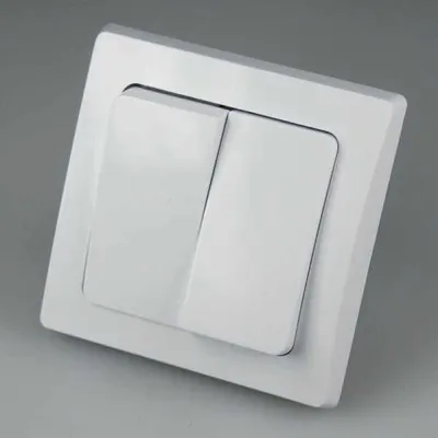 Obrázok produktu pre 2-gangový spínač svetla Spínač série 250V~/ 10A, vrátane rámu, zapustený, biely