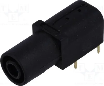 Immagine prodotto di 1 connettore a banana da 4 mm, 24A, nero, 33 mm, per connettori a banana da 4 mm