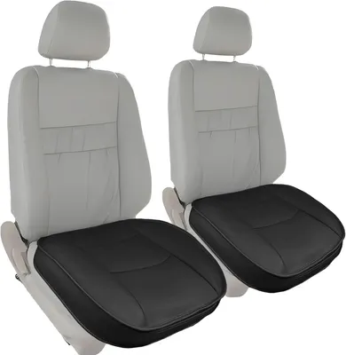 Productafbeelding van Autostoelhoes van Polyurethanleer, 2 stuks, waterdicht, voor de voorstoelen, zwart