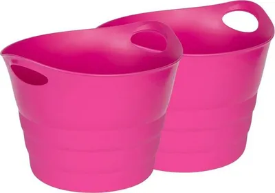 Produktbild von Set: 2 x Flexibler Mehrzweckkorb 42 Liter 'Honey' in Pink