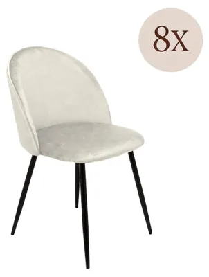 Produktbild von Achito - Stuhl, Cremeweiß, 8 Stühle