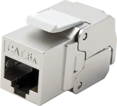 Obrázek produktu pro ROLINE Keystone konektor RJ45 kat. 6a, stíněný, 180°, montáž bez nástrojů (21.17.0326)