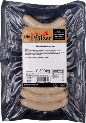 Produktbild von Pfälzer Spezialitäten Mini-Bratwürstchen 10x30g
