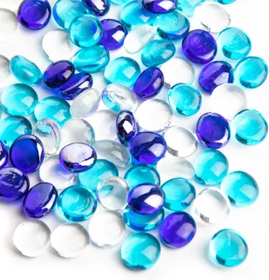 Imagen del producto de Jarrón para flores - Juego de 150 unidades - Vidrio - Azul - Color azul