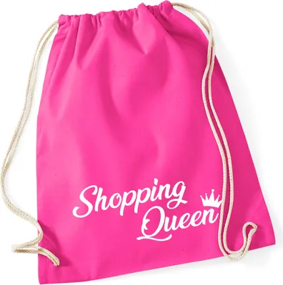 Produktbild von Huuraa Turnbeutel Shopping Queen 12 Liter Fuchsia Baumwolle Rucksack Geschenkidee