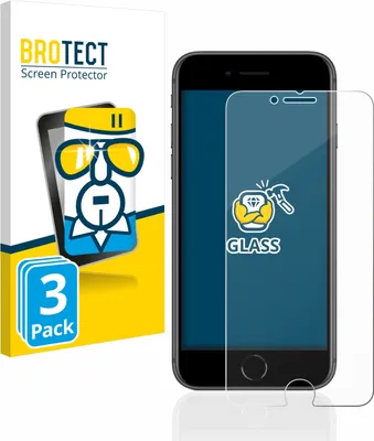A product packaging and a smartphone with a screen protector applied.
