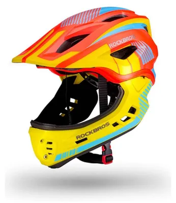 Produktbild von Kinderfahrradhelm Mit Abnehmbarem Maul Rockbros Tt-32Soyb-S Grösse S - Gelb-Orange