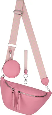 Produktbild von Bauchtasche Crossbody-Bag Umhängetasche Kunstleder Italy-Design PEACH (50529)