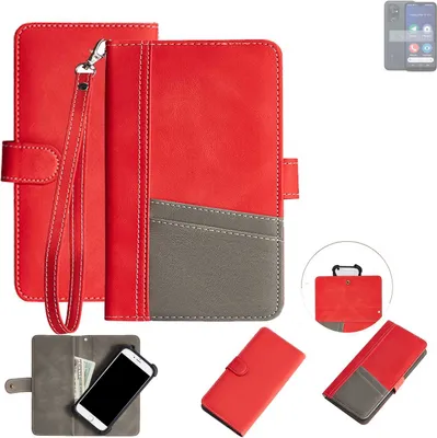 Produktbild von K-S-Trade Handy Schutzhülle kompatibel mit Doro 8200 Hülle Portemonnee Brieftasche Klapphülle Kartenfächer Flip Wallet Case Etui