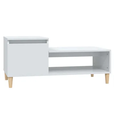 Produktbild von vidaXL Couchtisch Hochglanz-Weiß 100x50x45 cm Holzwerkstoff