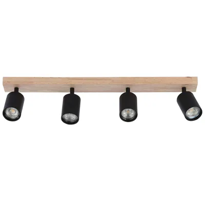 Produktbild von MasterLED Deckenstrahler - GU10, 4-flammig, Schwarz, schwenkbar - Moderne verstellbare LED Deckenleuchte für das Wohnzimmer