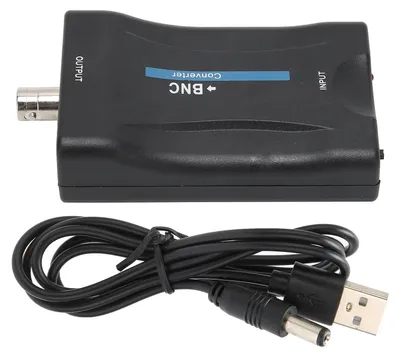 Imagen del producto de Interfaz de alta definición multimedia a convertidor BNC, caja de conversión de señal de video para cámara Q9 (negra)