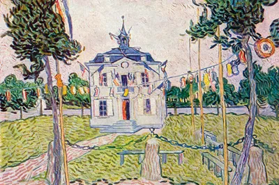 Zdjęcie produktu dla Vincent Van Gogh Art Print Obraz - Ratusz w Auvers, 1890 (80 x 120 cm)