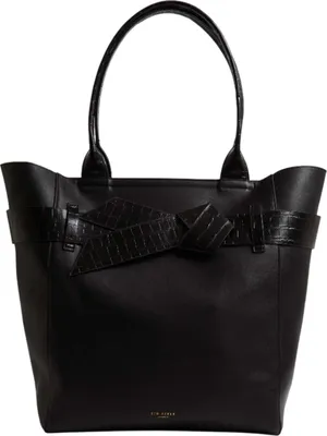 Immagine prodotto di Ted Baker borsetta borsa a tracolla Jjoslyn Croc Effect Knot Bow Tote Bag Black nero
