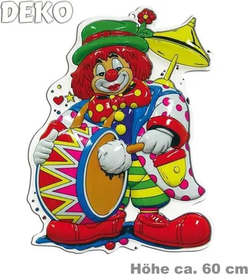 Produktbild von Wanddeko Clown mit Trommel