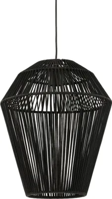 Produktbild von Light & Living - Hängeleuchte Deya - Schwarz - Ø38cm Hängelampe - Esstischlampe - Wohnzimmerlampe - Schlafzimmerlampe - Wohnzimmer