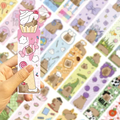 Produktbild von 30 Capybara-Lesezeichen - niedliches Tierdesign - Lesezubehör für Kinder und Erwachsene - Geschenke für Bücherliebhaber und Studenten