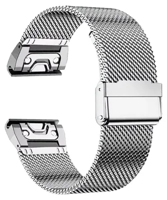 Immagine prodotto di Cinturino per orologio, acciaio inossidabile, chiusura rapida, argento, 26 mm