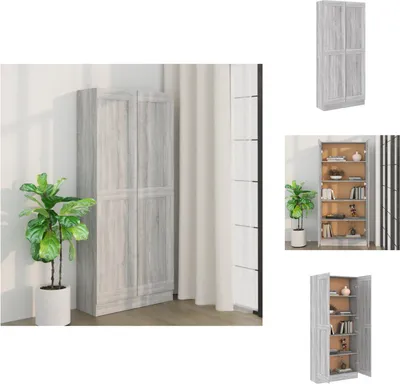 Obrázok produktu pre vidaXL Kúpeľňová skrinka Grey Sonoma 82,5x30,5x185,5 cm Materiál na báze dreva - Police a regály na knihy