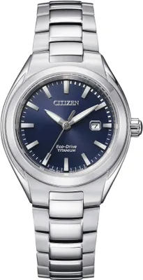 Produktbild von CitizenUhr EW2610-80L Damenuhr Titan Blaues Sunray Zifferblatt 31mm Durchmesser 10ATM