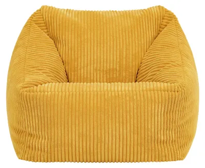 Obrázok produktu pre ikona Bean Bag Bean Bag Fluffy For Children Natalia, Yellow, Cord Detský Beanbag, veľký, Beanbag Chair Children s výplňou - vyrobené v Nemecku
