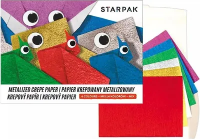 Image de Papier crêpé métallisé C4, 6 couleurs