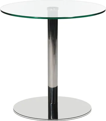 Produktbild von Wagner W-Table Glas Beistelltisch chrom/Glas rund 50cm Durchmesser