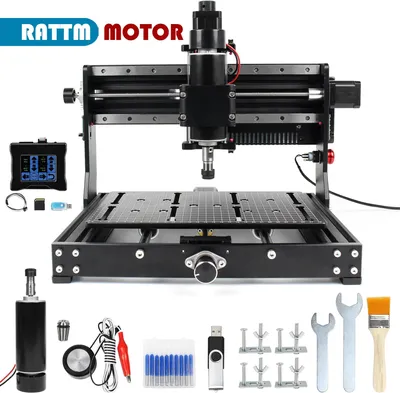 Obrázek produktu pro CNC gravírovací stroj, ovládání GRBL, vřeteno 500 W, frézka 2 v 1, dotykové ovládání, bez laseru