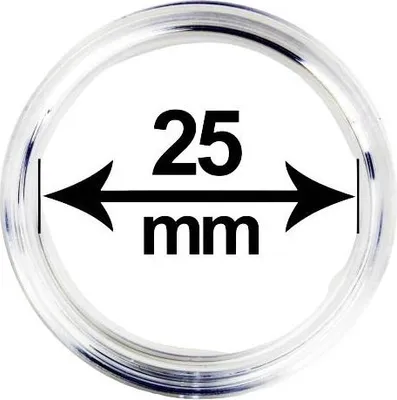 Obrázek produktu pro Kapsle (pouzdro) na mince, vnitřní průměr 25 mm