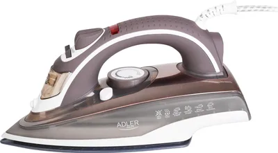 Immagine prodotto di Adler | AD 5030 | Ferro da stiro | Ferro a vapore | 3000 W | Capacità serbatoio acqua 310 ml | Vapore continuo 20 g/min | Marrone