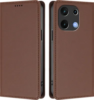 Immagine prodotto di Custodia in pelle per Umidigi Note 100, custodia flip magnetica in Finto cuoio con supporto Marrone