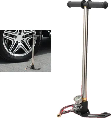 Obrázek produktu pro Vysokotlaká ruční pumpa, 3stupňová konstrukce, přesný manometr, 4500 PSI, EU