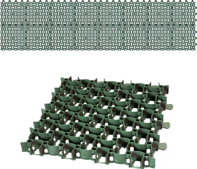 Produktbild von Thats Shopping Rasengitter Paddockplatte, 50x50x4 cm, 16 Stück (4 m²), grün, 100% recycelter Kunststoff, UV-beständig, 16 T/m² druckfest, Klicksystem, Wabenform, für Parkplätze, Auffahrten, Gartenwege, Terrassen. Stabilisiert Kies, Split, Erde & Rasen – flexible Betonpflaster-Alternative.