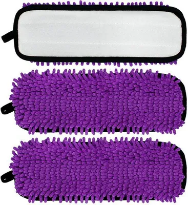 Image de Chiffons de nettoyage en chenille pour sols, lot de 3, pour Swiffer PowerMop.