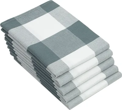 Produktbild von 5er Set Geschirrtücher Baumwolle 50x70 cm anthrazit-kariert