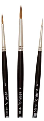 Produktbild von Rotmarder Künstlerpinsel Set - Pinselgrößen 0, 2 und 4