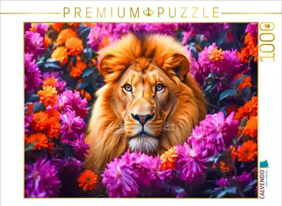 Produktbild von CALVENDO Puzzle Löwe | 1000 Teile Lege-Größe 64x48cm Foto-Puzzle für glückliche Stunden