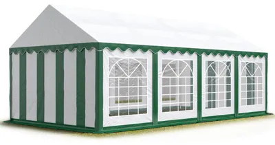 Image de TOOLPORT 4x8 m Tente de réception / Barnum vert-blanc toile de haute qualité PVC 700 N