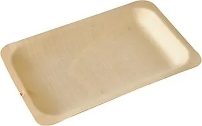 Produktbild von Papstar Fingerfood-Teller aus Holz "pure" eckig 19,5 x 14 cm, 10 x 50 Stück
