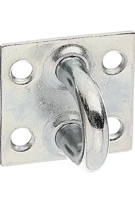 Immagine prodotto di Alberts 851415 Occhiello su piastra, galvanizzato, passivato a film spesso, 37 x 37 mm, set da 25