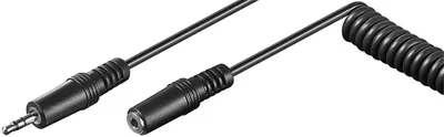 Immagine prodotto di goobay Kopfhörerverlängerung 3,5 mm Spiralkabel schwarz
