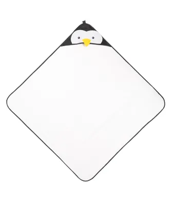 Produktbild von Sensillo - Baby-Handtuch mit Kapuze 100x100cm, Baby-Bademantel, Pinguin - Wei