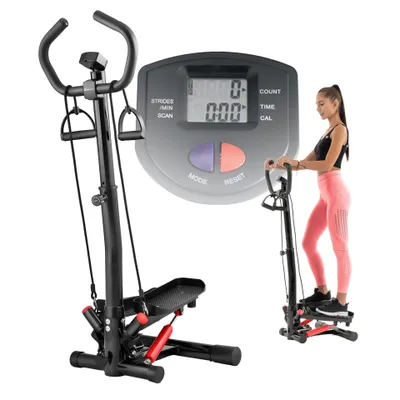 Produktbild von Hop-Sport Stepper HS-055S Noble, Swing Stepper mit LCD-Bildschirm, Stepper für Zuhause mit Lenker - platzsparend und stabil