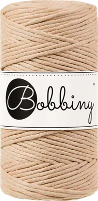 Obrázek produktu pro Bobbiny Macrame Cord 3 mm 100 m Biscuit Šňůra