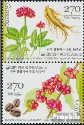 Produktbild von Briefmarken Süd-Korea 2012 Mi 2867-2868 Paar (kompl.Ausg.) postfrisch Kolumbien