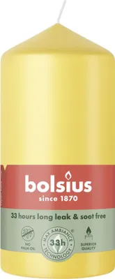 Produktbild von Bolsius Stumpenkerze sonnengelb 12 cm Ø 5,8 cm