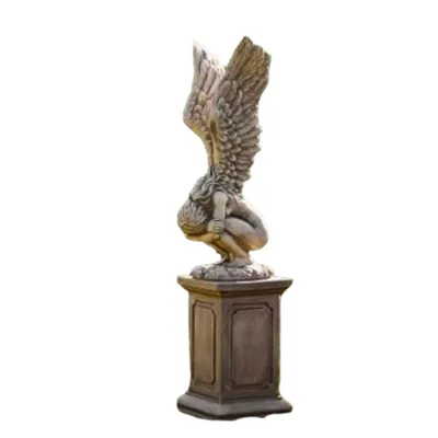 Produktbild von Schöner Engel mit Säule Steinguss Frostfest Witterungsbeständig V-8087+114925