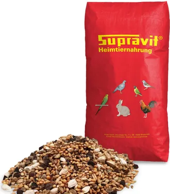 Produktbild von Supravit Vogelfutter Großsittiche Spezial 25kg | leicht bekömmliches Sittichfutter ohne Sonnenblumenkerne | schmackhaftes Alleinfutter