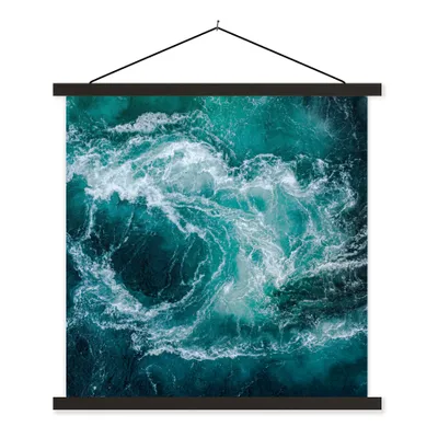 Produktbild von MuchoWow® Textilposter Meer - Norwegen - Wasser 90x90 cm mit schwarzem Rahmen - Magnetisches